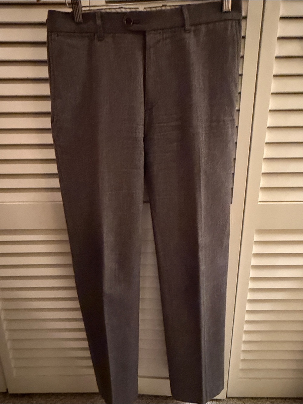 Men's Gray Dress Pants - Classic Straight Fit